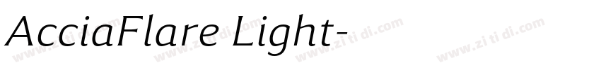 AcciaFlare Light字体转换 AcciaFlare Light字体转换